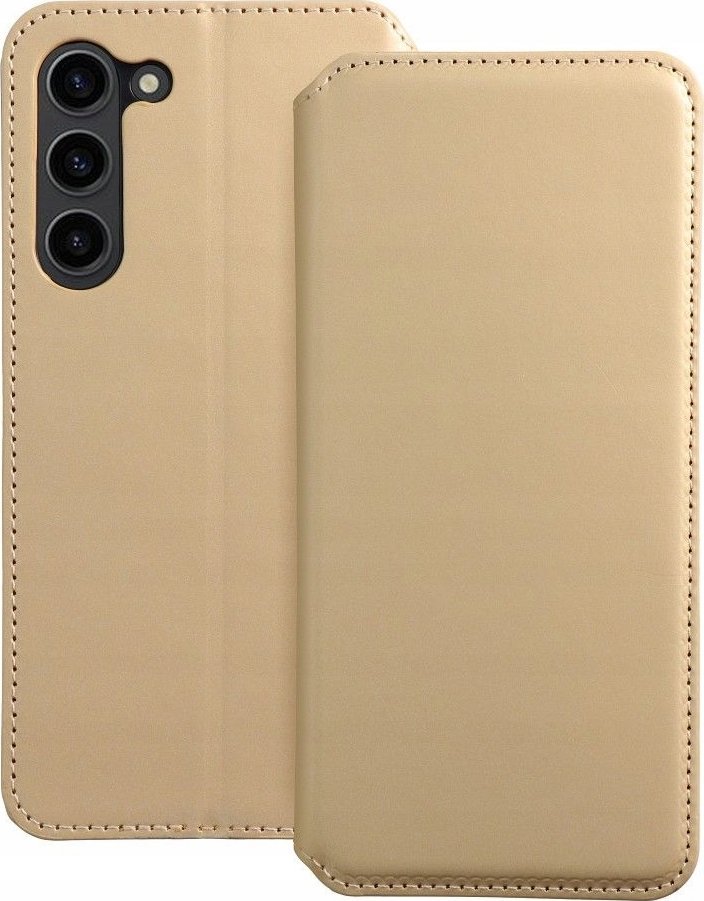 OEM Kabura DUAL POCKET Book do SAMSUNG S24 złoty