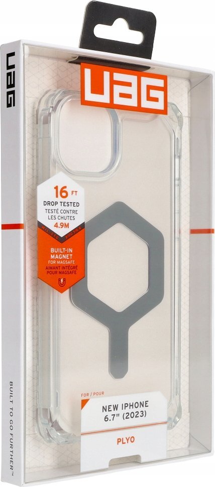 UAG Etui UAG Plyo MagSafe do iPhone 15 Plus - przezroczysto-srebrne