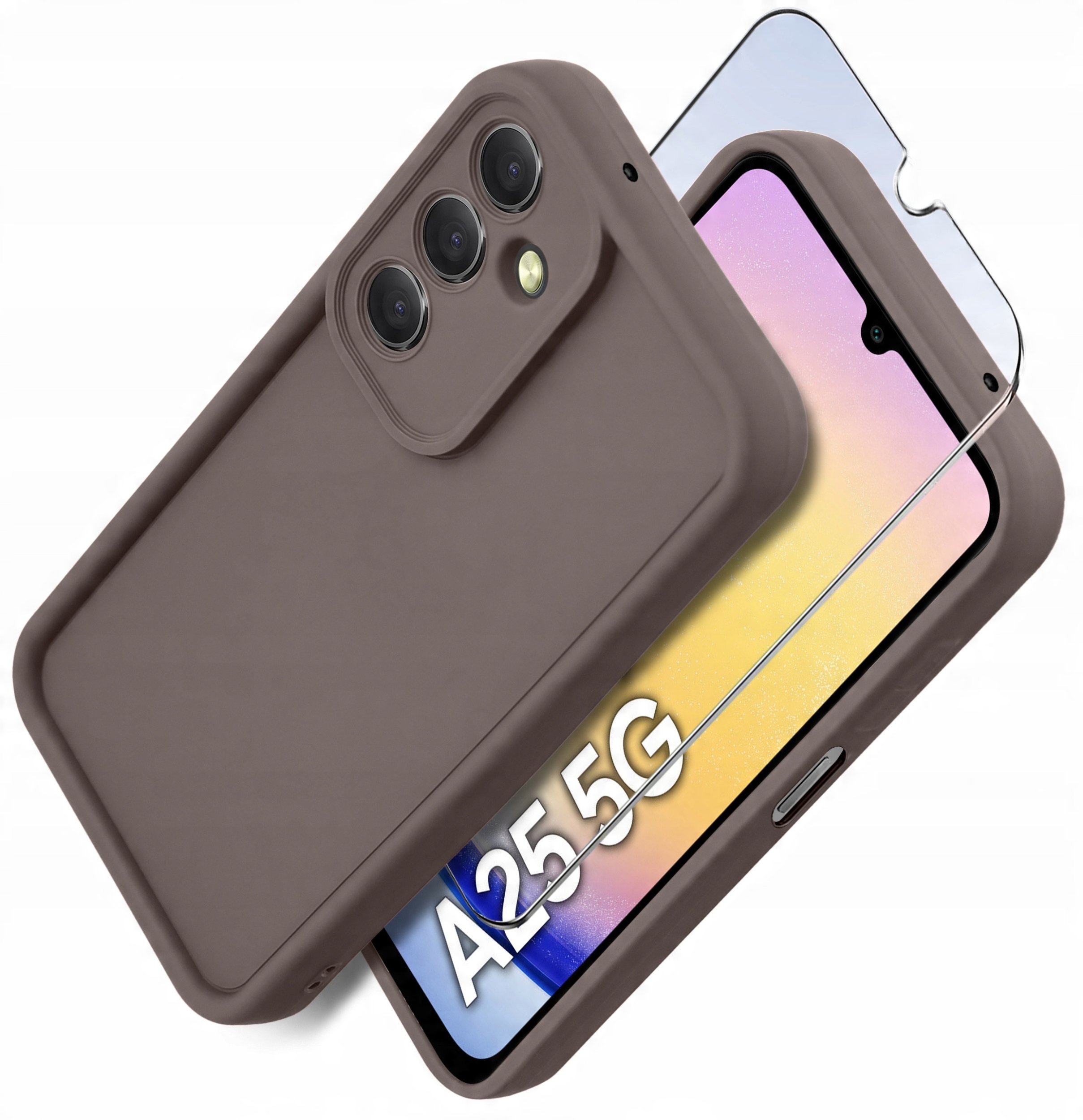 Etui do Samsung A25 5G silikonowe MATOWE + Szkło ochronne na ekran 9H