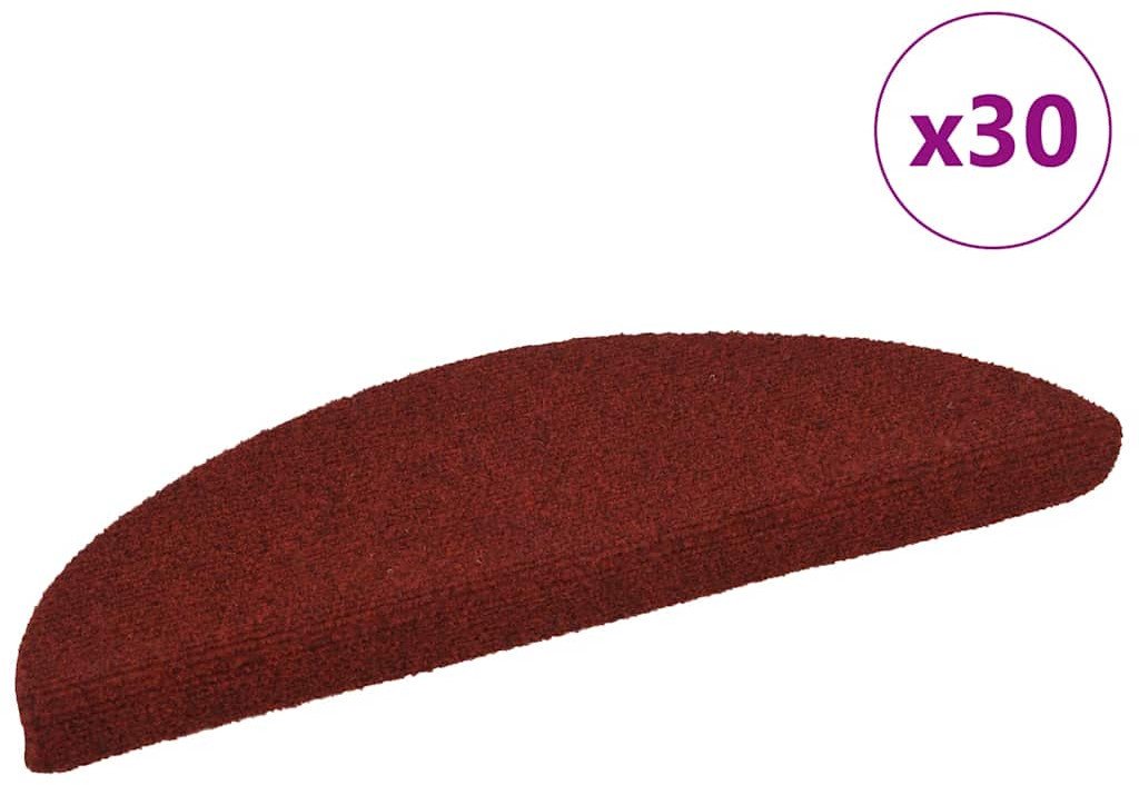 Maty na schody samoprzylepne 30 szt. Czerwone 56x17x3 cm