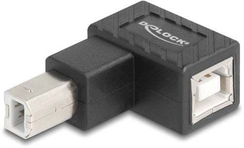 Adapter USB Delock DELOCK Adapter USB 2.0 B wtyk do B gniazdo 90° kątowy górny