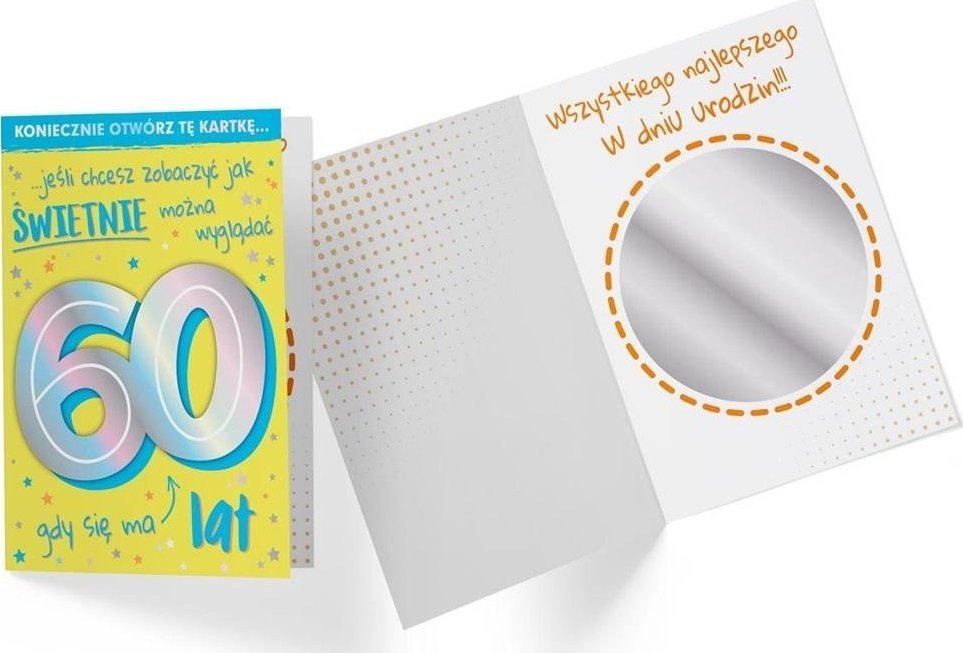 KUKARTKA Karnet B6 DK-926 Urodziny 60 lusterko