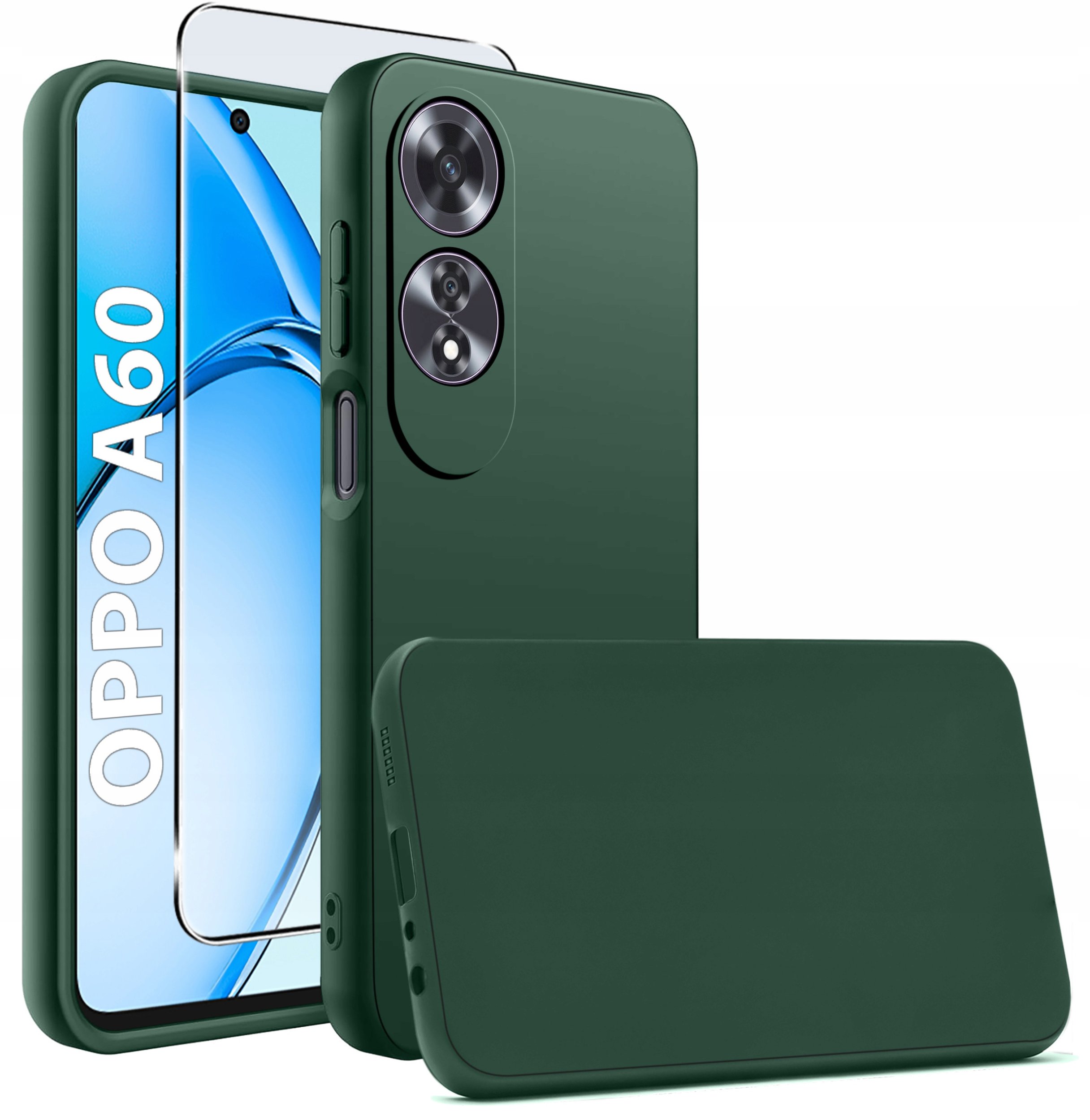 Etui do Oppo A60 4G CASE SOFT MATT PLECKI MATOWE + SZKŁO OCHRONNE 9H