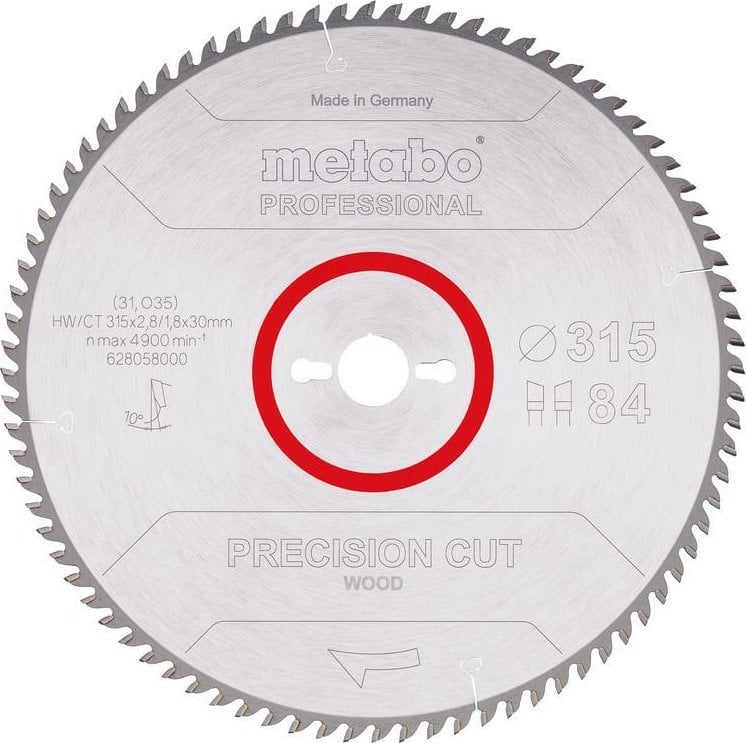 Metabo METABO PIŁA TARCZOWA HW/CT 315x30x84z PRECISION CUT WOOD PROFESSIONAL