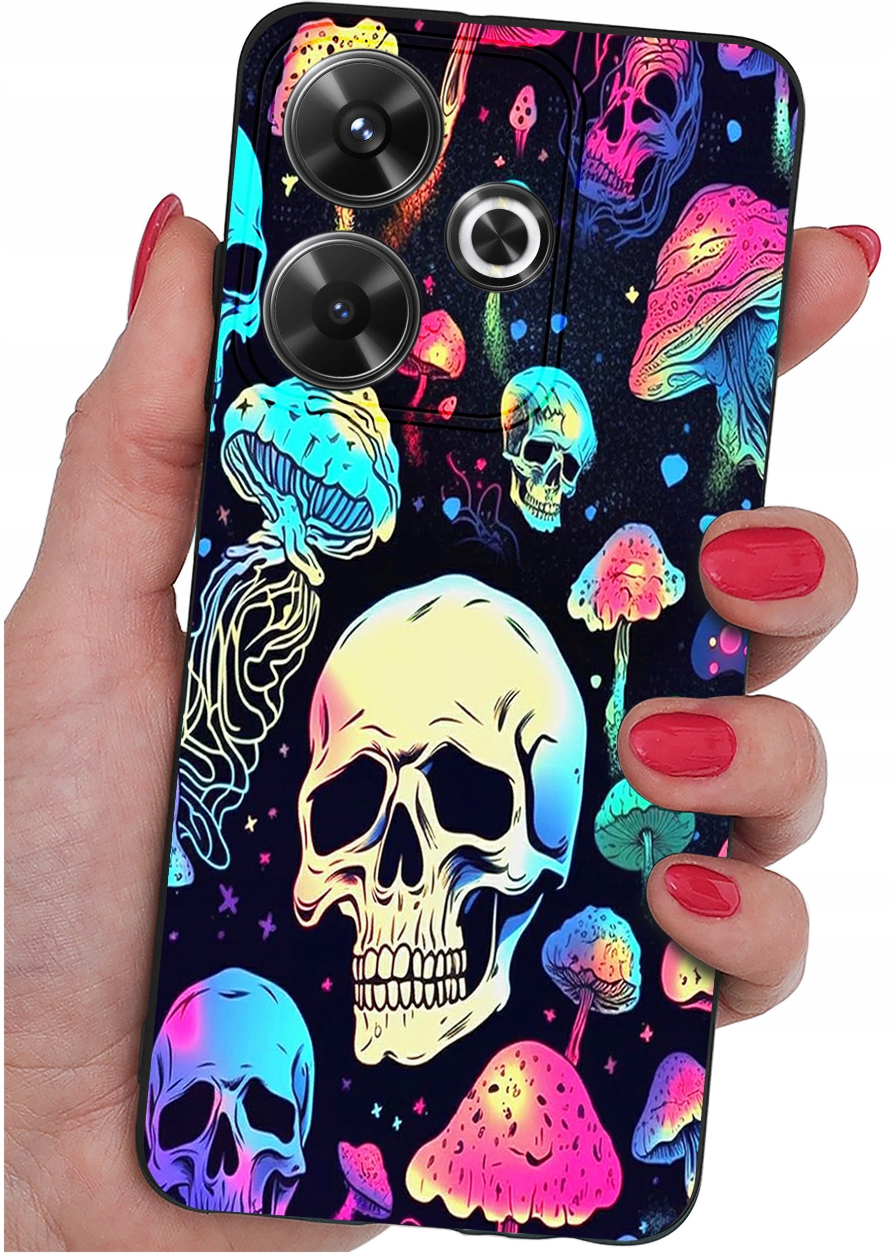 Etui do Xiaomi Redmi 13 4G WZORY |SILIKONOWE MATT CASE + SZKŁO 9H