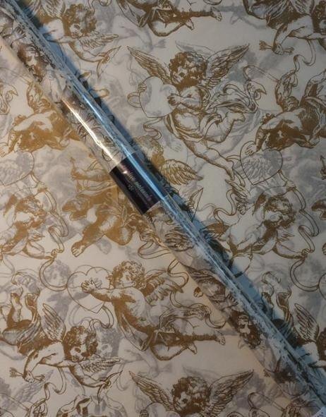 Party Deco Bibuła satynowy Gold Cherubs 50x76cm