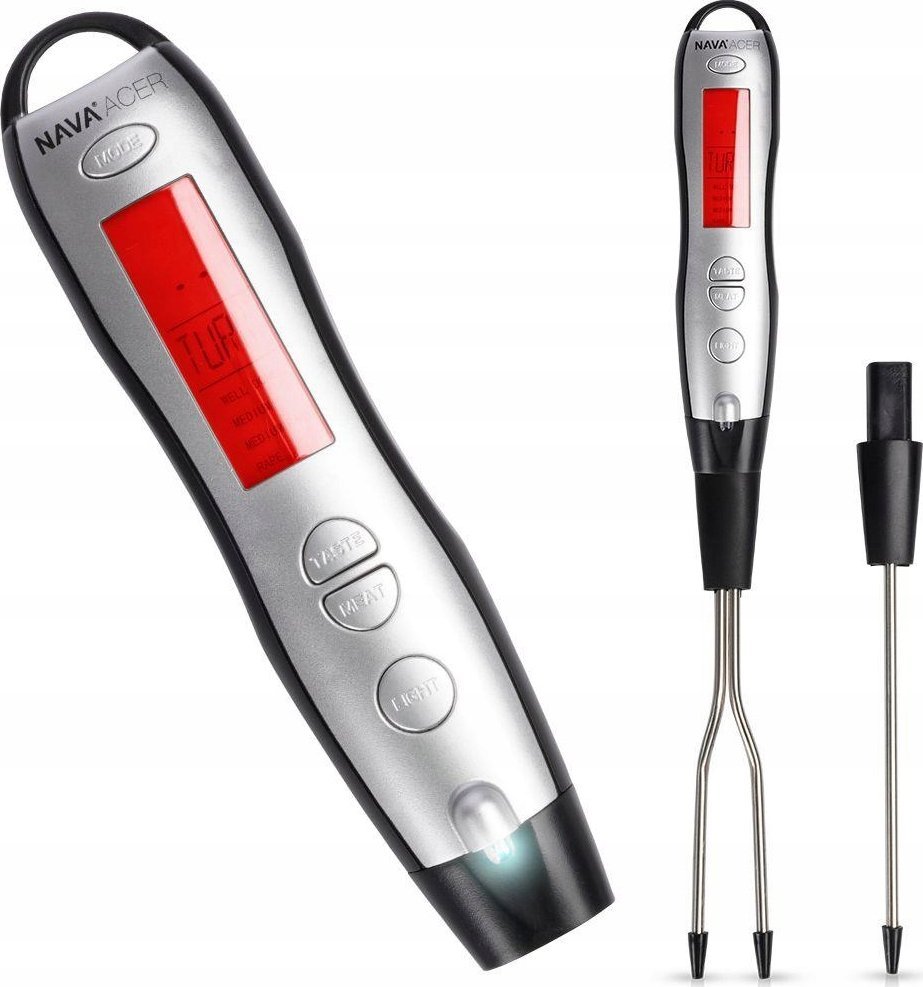 NAVA Termometr kuchenny cyfrowy z widelcem i szpikulcem ACER 38,5 cm