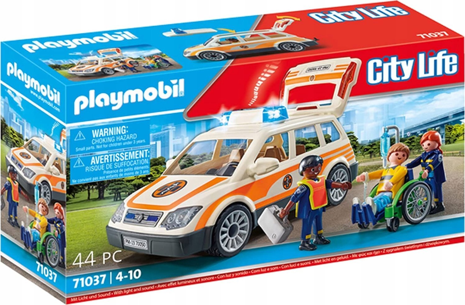 Playmobil PLAYMOBIL 71037 emergency doctor car, construction toy