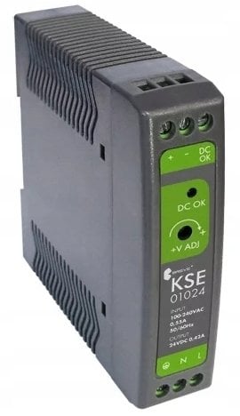 SilentiumPC Zasilacz impulsowy KSE 01024P 230/ 24VDC 0.42A 10W na szynę DIN, Napięcie: 85-264VACVAC, Ta70, 17000-1541