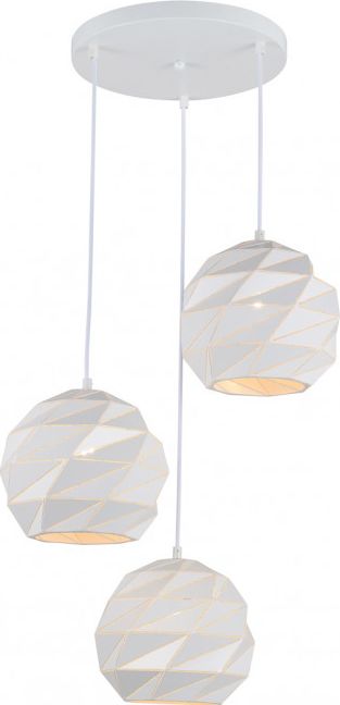 Lampa wisząca Italux Lampa sufitowa biała do biura Italux Palermo PND-2424-3S-WH