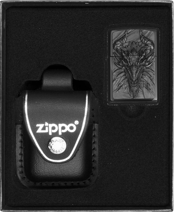 Zestaw ZIPPO Zapalniczka METAL DRAGON Prezentowy No3