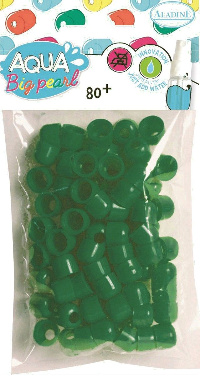 Aladine Koraliki Aqua Big pearl 80 szt. Zielone