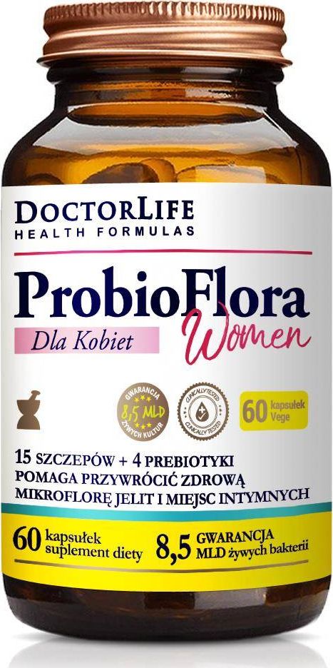 Doctor Life Doctor Life ProbioFlora Women probiotyki dla kobiet 14 szczepów & 4 prebiotyki suplement diety 60 kapsułek