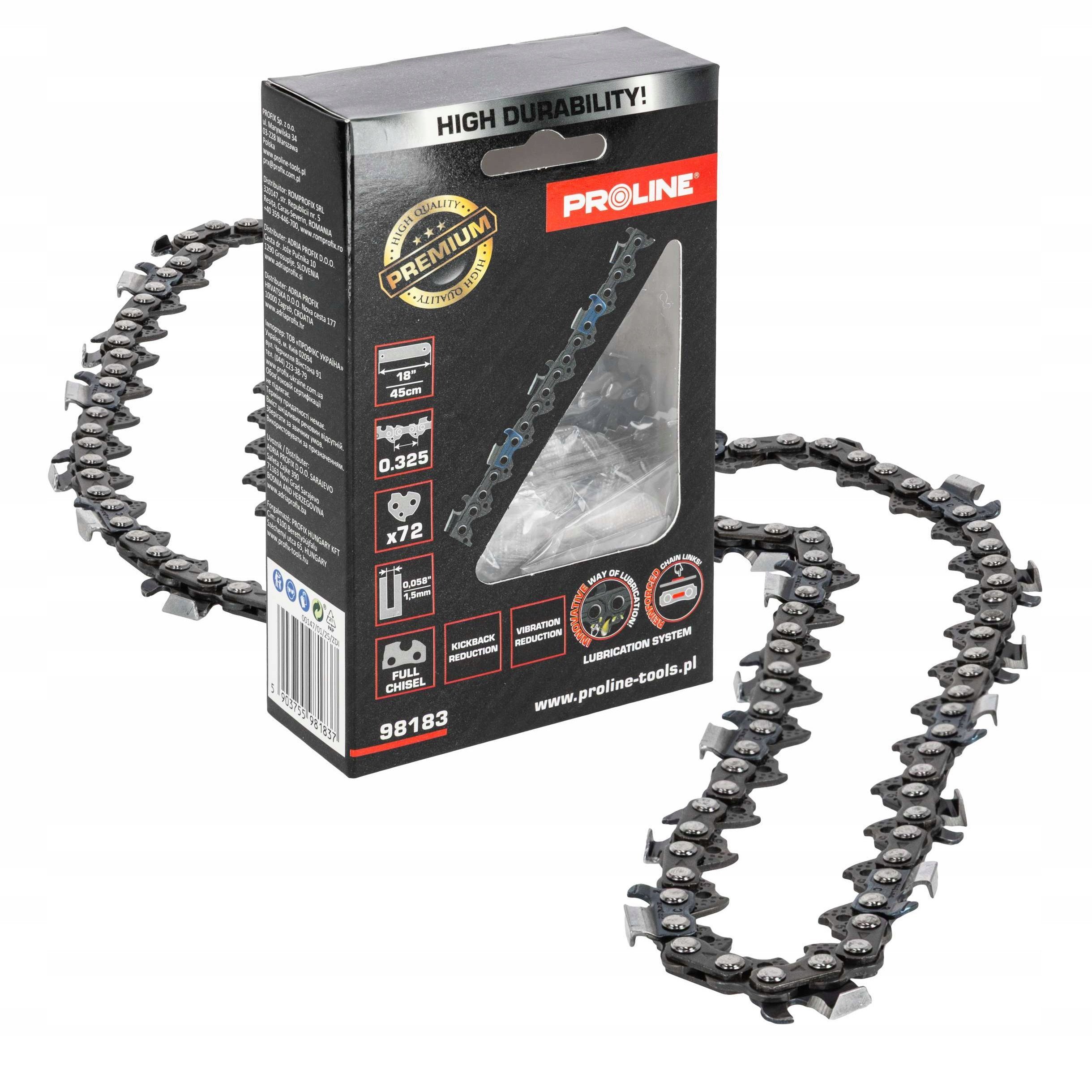 ŁAŃCUCH DO PILAREK 18", 0.325", 1.5MM, 72E, PROLINE