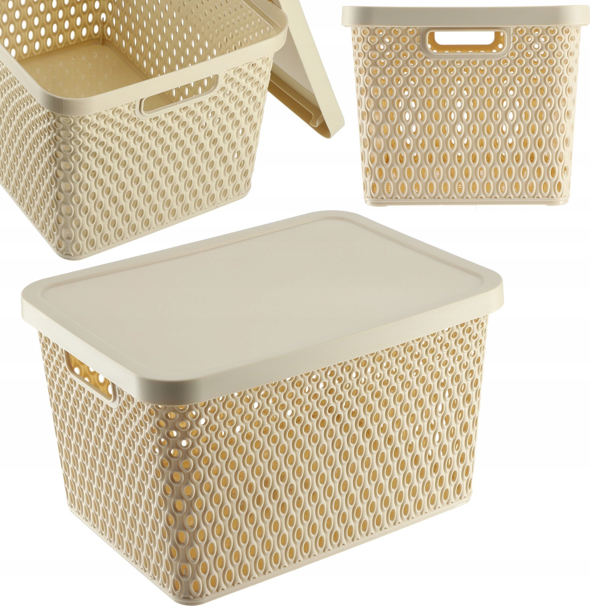 Kadax KADAX Koszyk Z Pokrywą Organizer Pojemnik Do Przechowywania Pudełko 18L