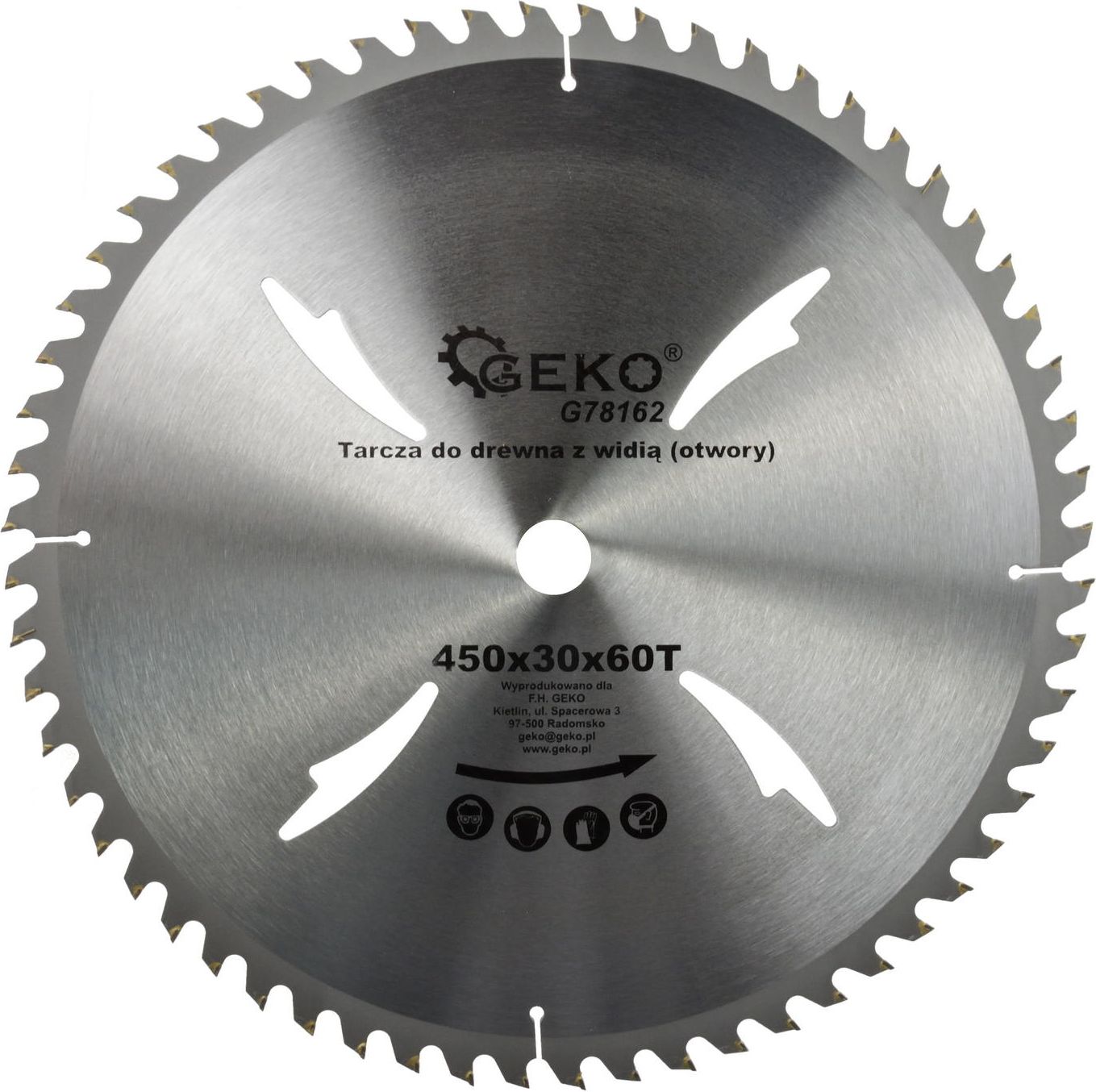 Geko Tarcza do drewna 450x30x60T(otwory) (5)