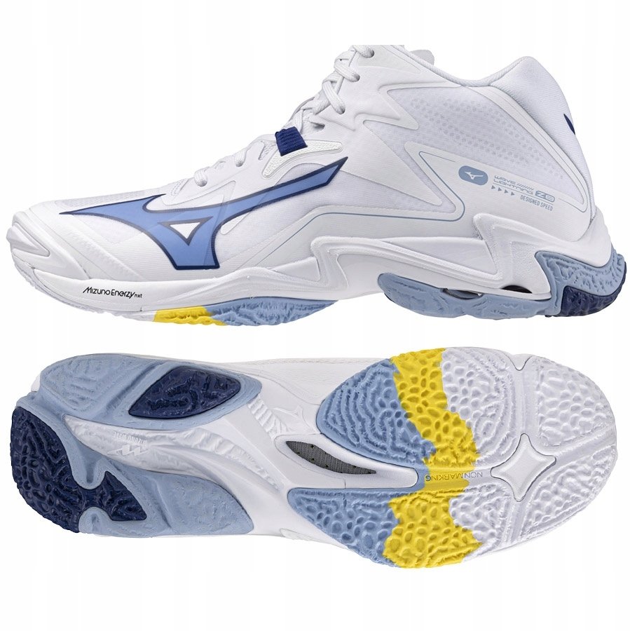 Mizuno Buty siatkarskie WAVE LIGHTNING Z8 MID 42 1/2 biało niebieskie