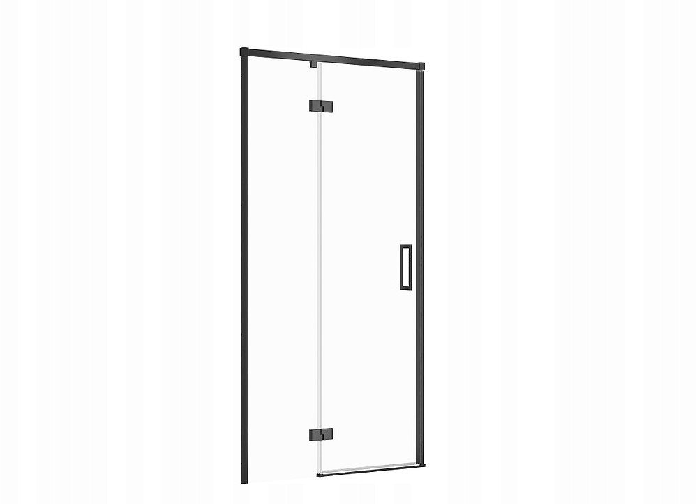 Cersanit S932-129 DRZWI NA ZAWIASACH KABINY PRYSZ LARGA CZARNA 100X195 LEWE SZKŁO TRANS // KNC.DRZ-LARGA-100X195-TR-L-CZ
