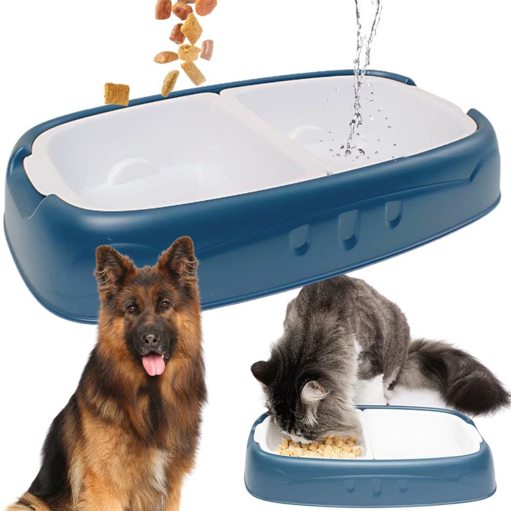 Podwójna miska dla psa kota wyjmowane miski na wodę i karmę duża plastikowa