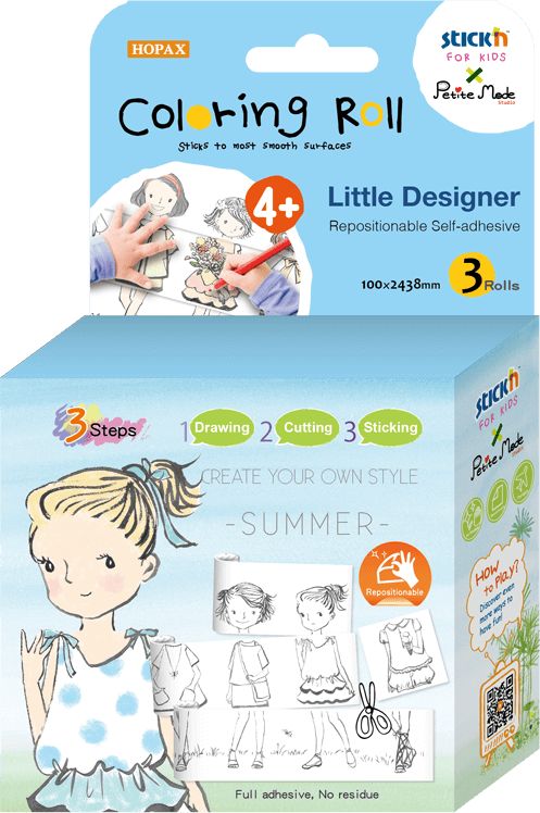 Mała Projektantka Mody Lato - kolorowanka w rolce