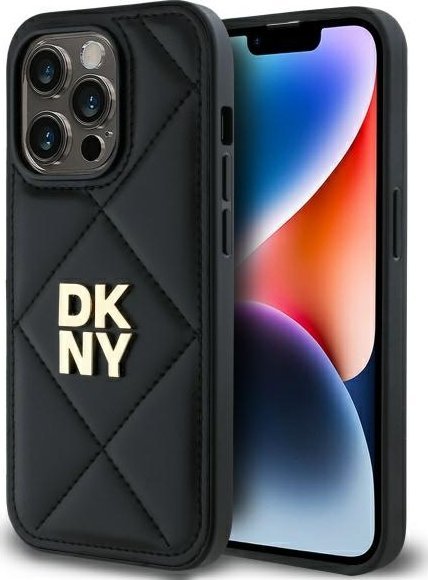 DKNY DKHCP14LPQDSLK iPhone 14 Pro 6.1" black/black Quilted Stack Logo