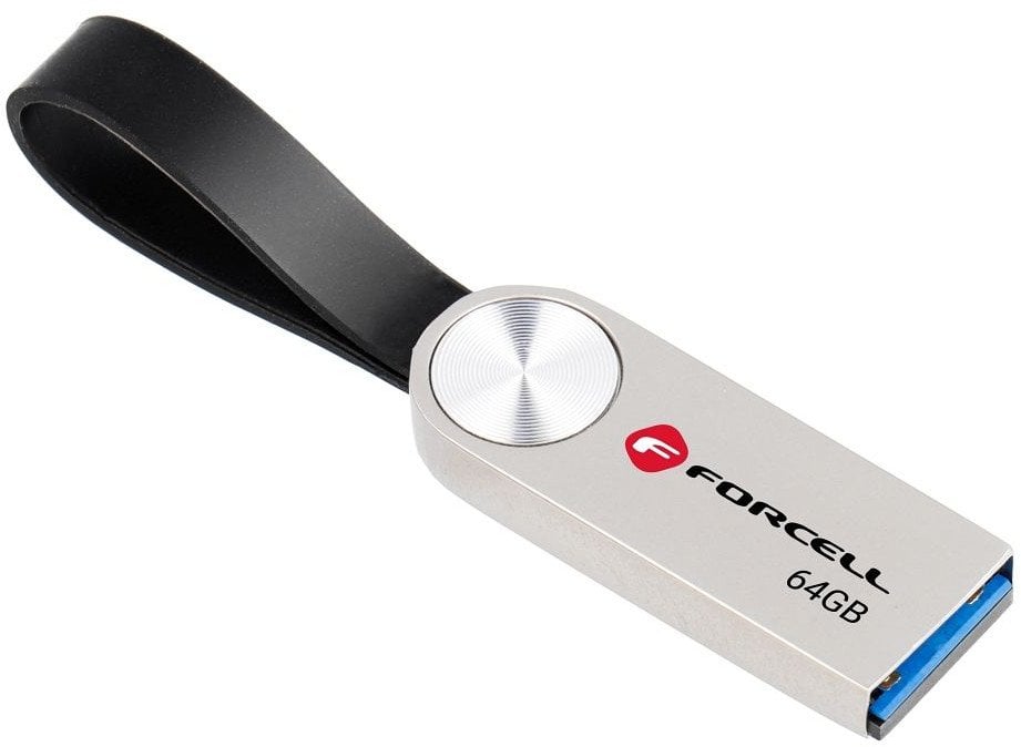 Pendrive 64GB USB 3.2 Gen 1 (USB A) Forcell F-Data Metal srebrny