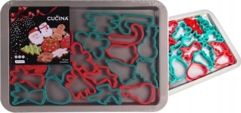 Koopman Świąteczne foremki do pieczenia ciastek z blachą 22 elementy