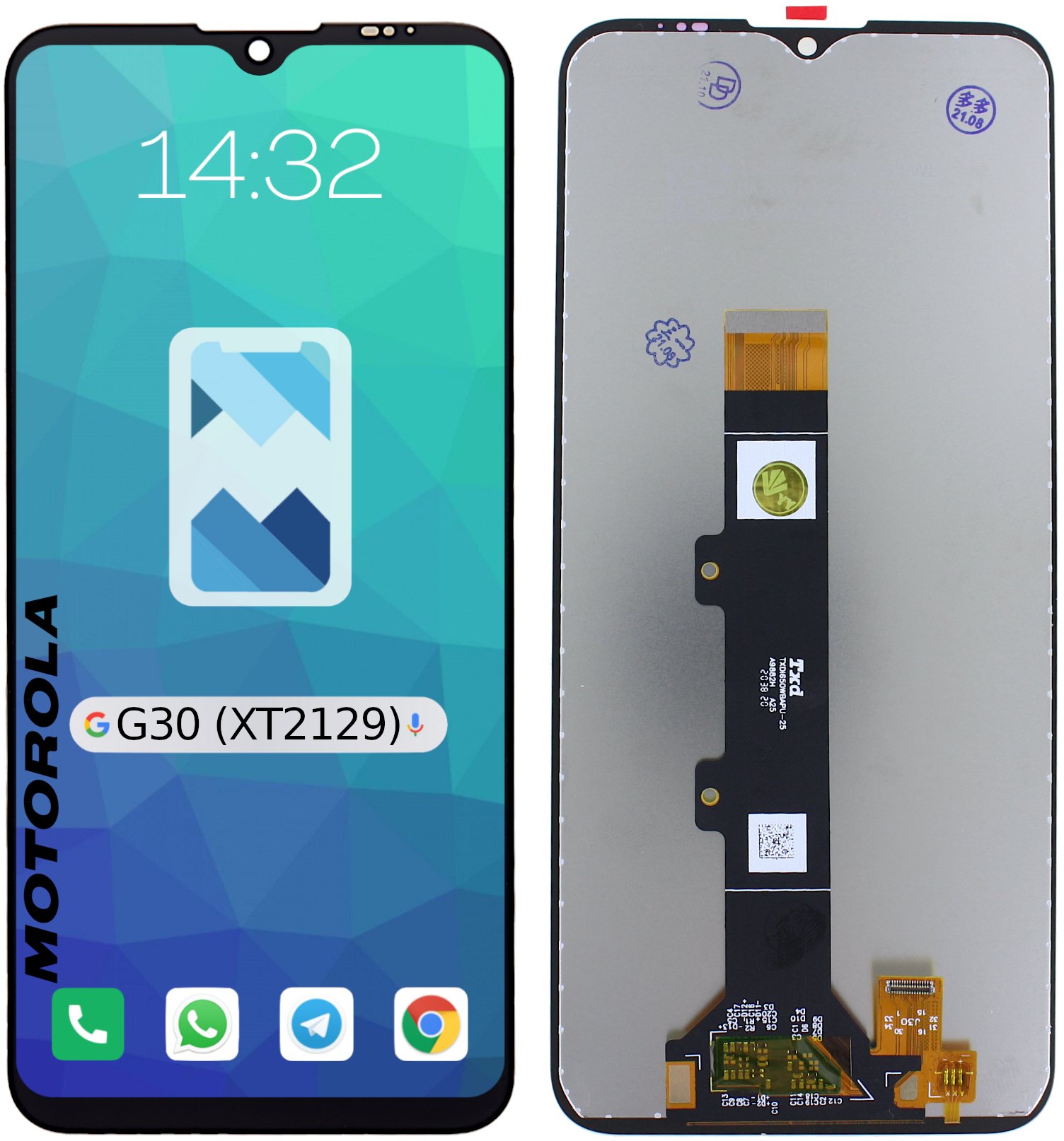 Wyświetlacz LCD Ekran Szybka Dotyk do Motorola Moto G30 XT2129 | Czarny