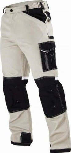 Stalco Spodnie robocze ochronne do pasa piaskowe 50