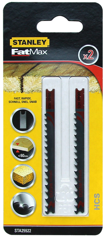 Stanley Brzeszczoty FatMax do wyrzynarki U 2szt. do drewna STA25522