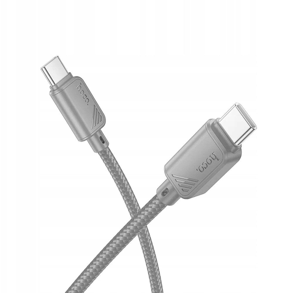 Kabel USB Hoco USB-C - USB-C 1 m Szary