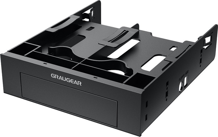 Graugear GRAUGEAR Einbaurahmen für 2x 2,5" & 3,5" HDD/SSD in 5,25"