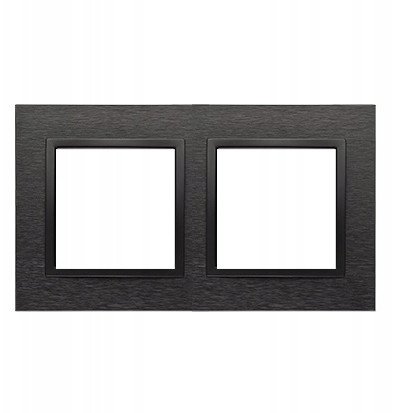 DRN2/83 Simon 54 Nature Ramka 2-krotna metalowa, Inox Dark DRN2/83