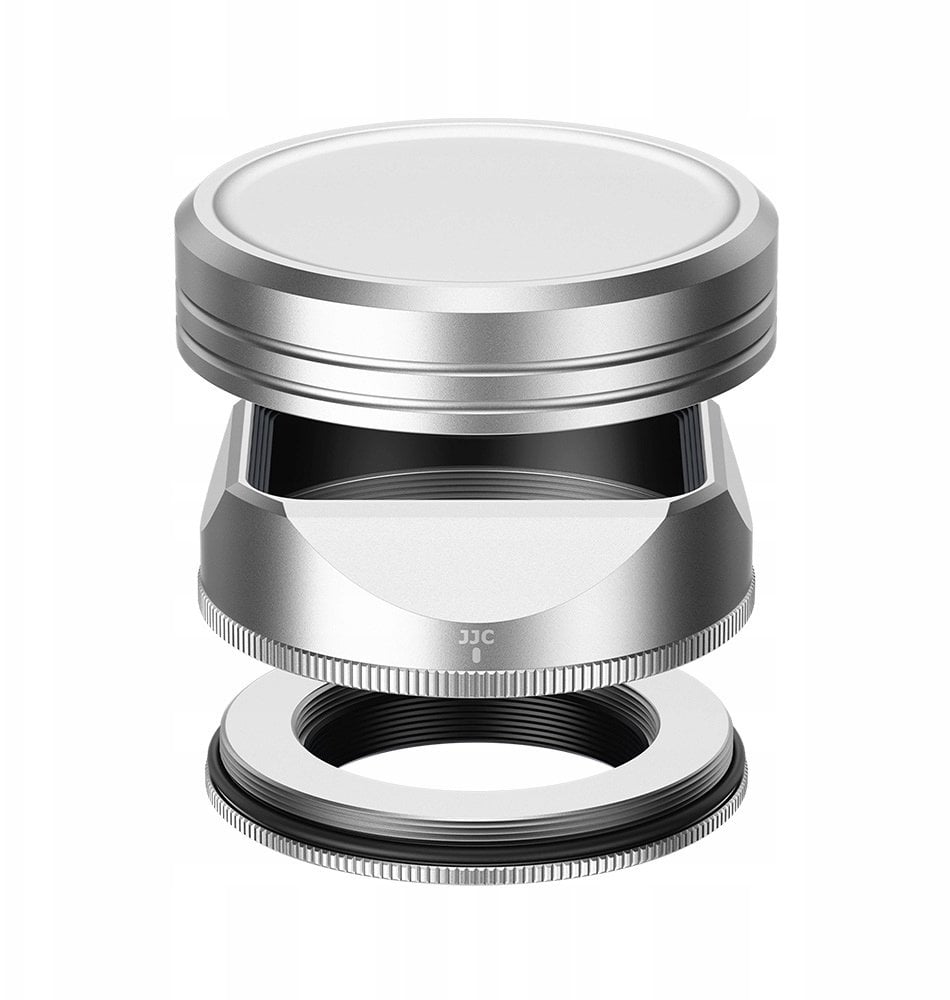 Osłona Przeciwsłoneczna + Dekielek Do Fujifilm Fuji Xf 23mm 27mm F2.8 R Wr / Lh-jxf23f28 Srebrny