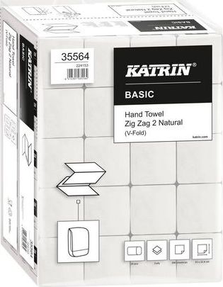 Katrin Ręcznik katrin basic zig zag 2 biały 2-warstwy handy pack 20/kar