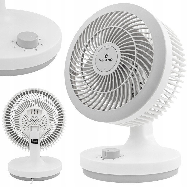 WENTYLATOR BIURKOWY WIATRAK STOŁOWY STOJĄCY OSCYLACJA CICHY AROMATERAPIA