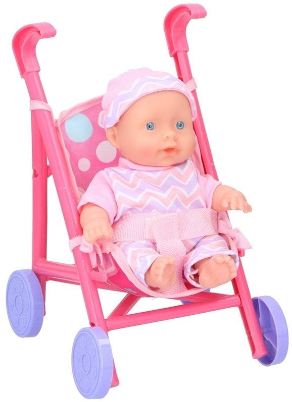 TOY DOLL BABY WITH STROLLER 20CM