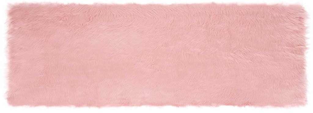vidaXL Sztuczny dywan owczy Różowy 80 x 250 cm