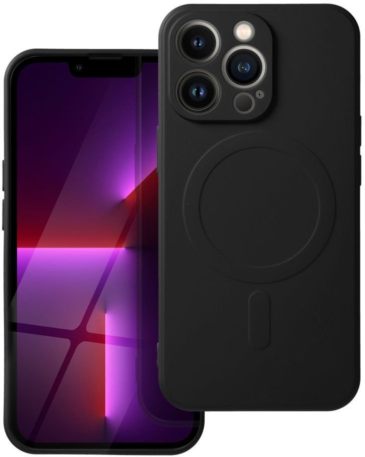Futerał SILICONE MAG COVER (big hole) kompatybilny z MagSafe do IPHONE 17 Pro czarny