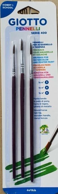 Giotto Pędzle 400 komplet 3 sztuki GIOTTO