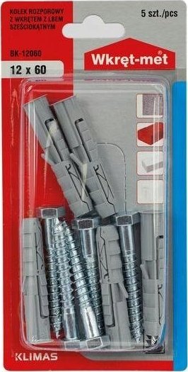 Wkręt-met BLISTER KOŁ.ROZ.Z ŁBEM SZEŚĆ. 12X60 kod: