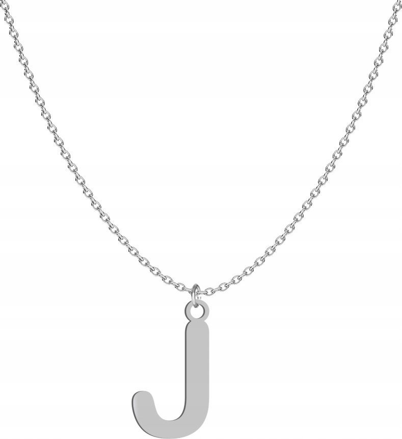Radziszewska Jewellery Srebrny naszyjnik LITERA J DEDYKACJA GRATIS