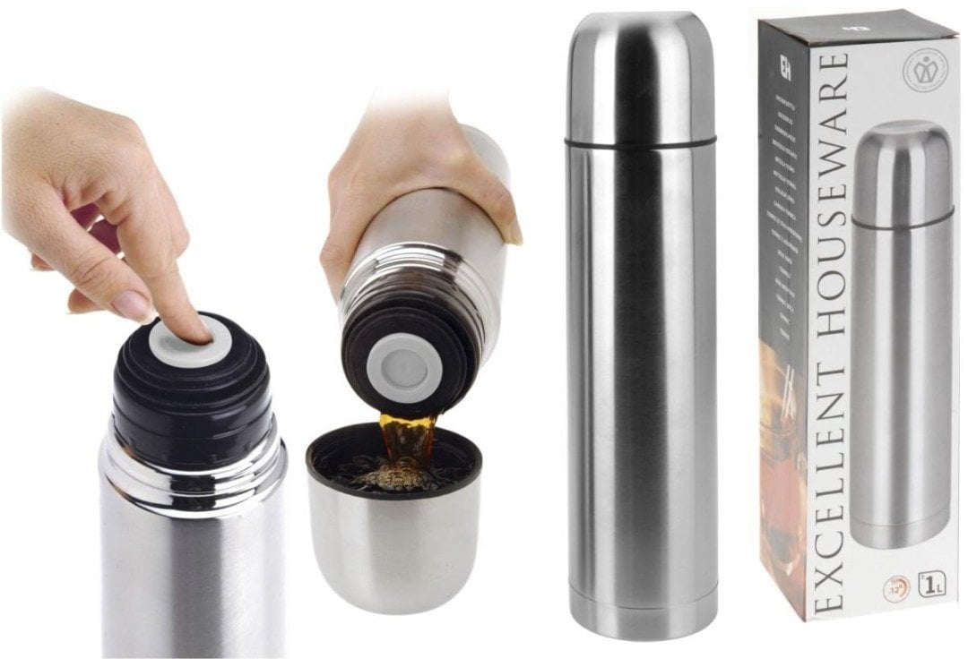 TERMOS TURYSTYCZNY 1000ML SREBRNY