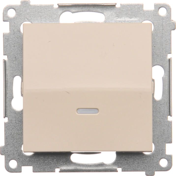 Kontakt-Simon Łącznik jednobiegowy z podświetleniem kremowy - DW1L.01/41