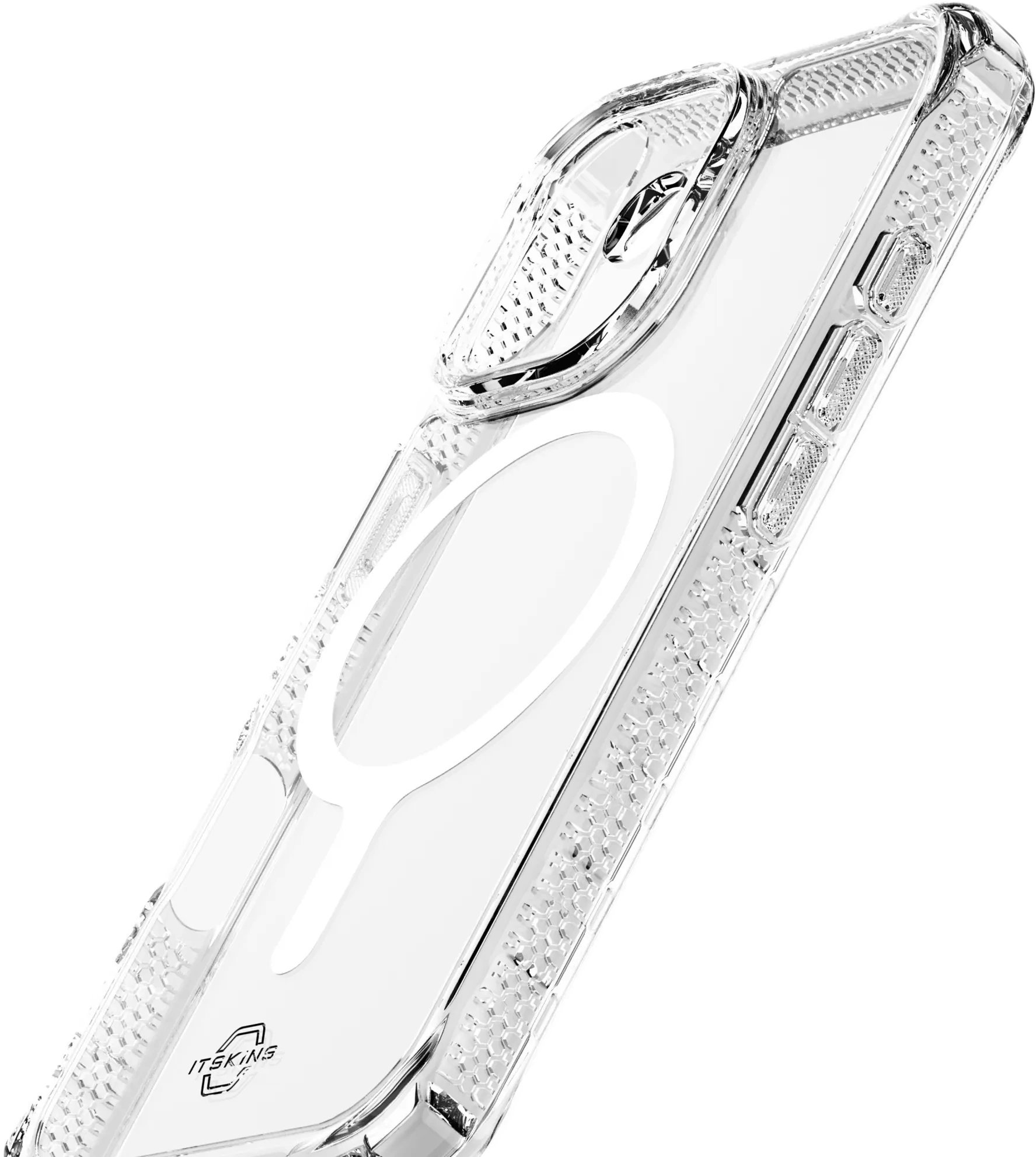 ITSKINS HYBRID MAGSAFE CLEAR cover til iPhone 17®. Gennemsigtig