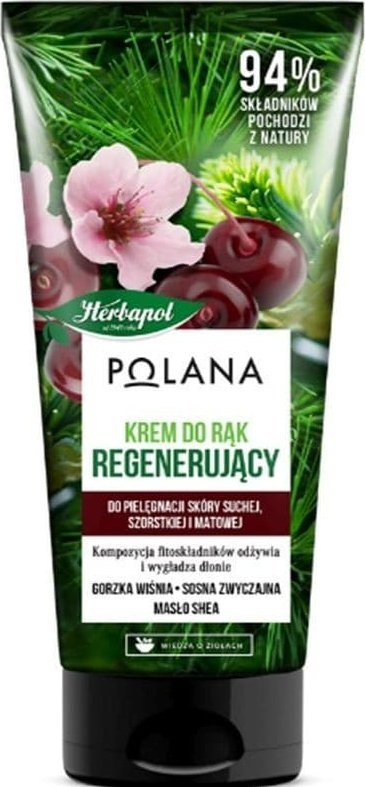 Herbapol HERBAPOL Polana Regenerujący Krem do rąk - Gorzka Wiśnia & Sosna Zwyczajna & Masło Shea 75ml
