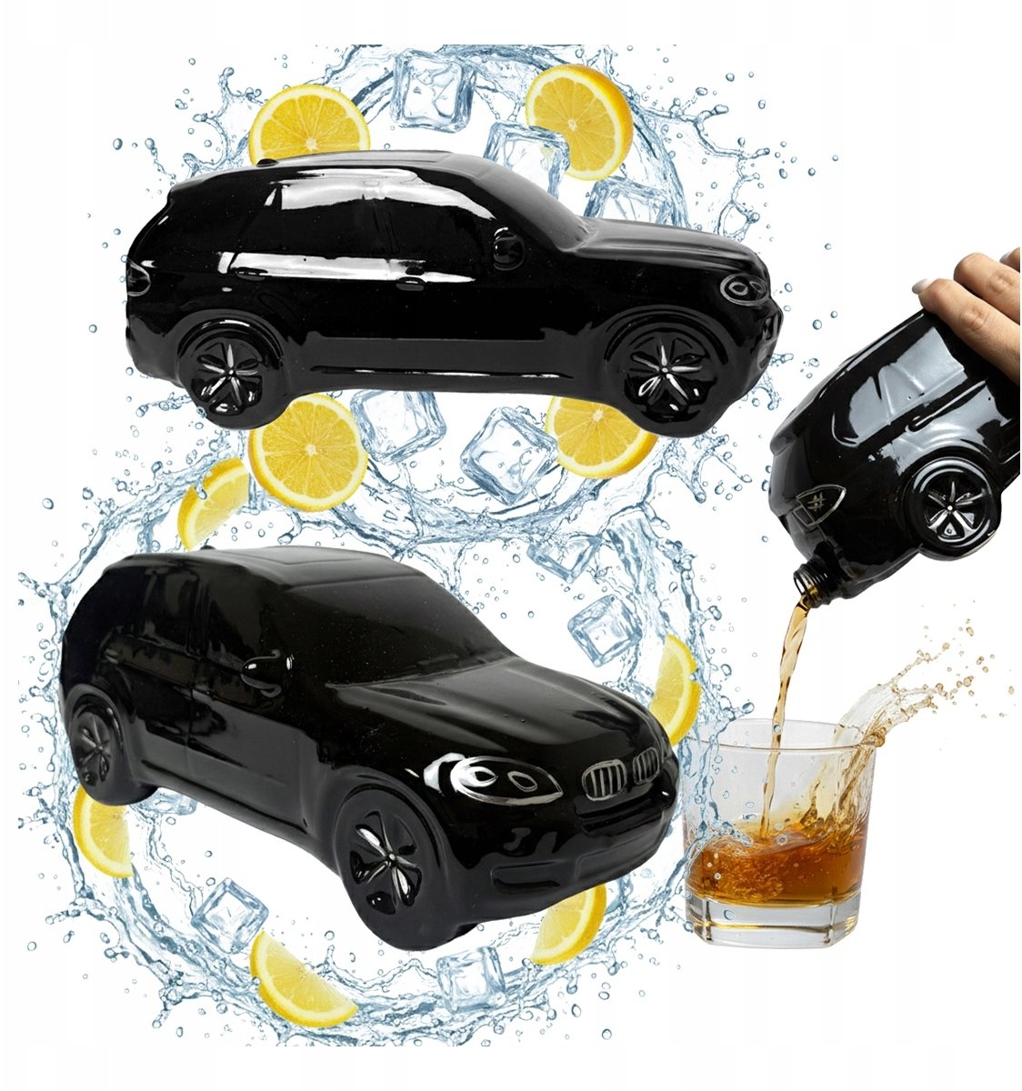 Bimberek Butelka 700ml SUV Ceramiczna Nalewki Wino Alkohol Samochód 0,7l