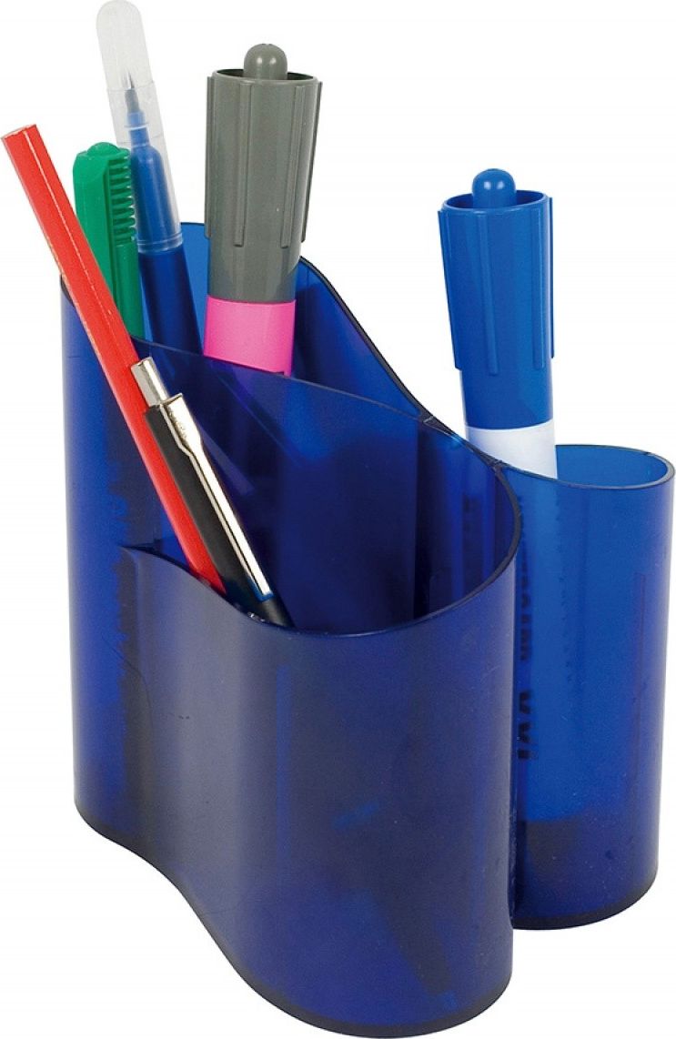 ICO Przybornik na biurko ICO Lux, transparentny niebieski