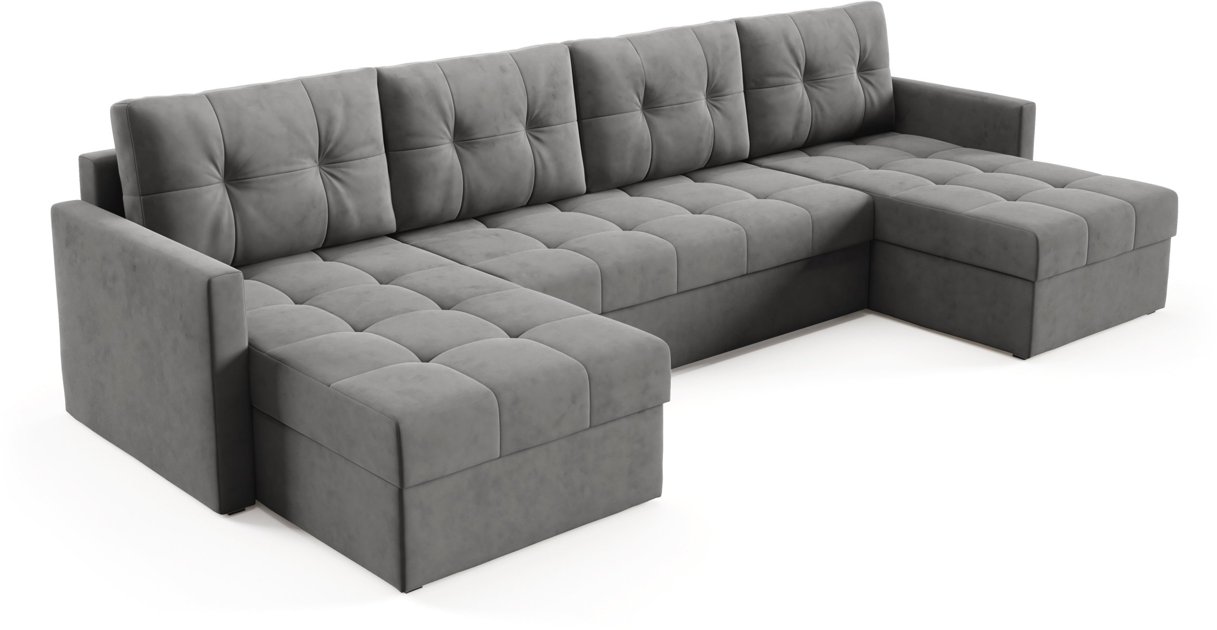 IVIO Duży Narożnik U funkcja spania , pojemnik , welur , velvet manila 16