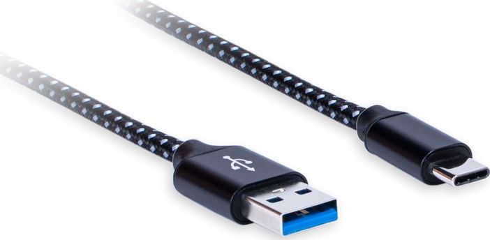 Kabel USB AQ USB-A - USB-C 1.8 m Biało-czarny (xpc67018)